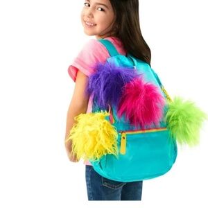 DreamWorks Trolls Band Together Rainbow Pom Poms Keychains Surprise Mini Doll